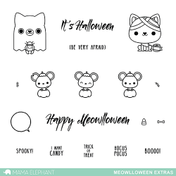 Mama Elephant MEOWLLOWEEN EXTRAS stamps